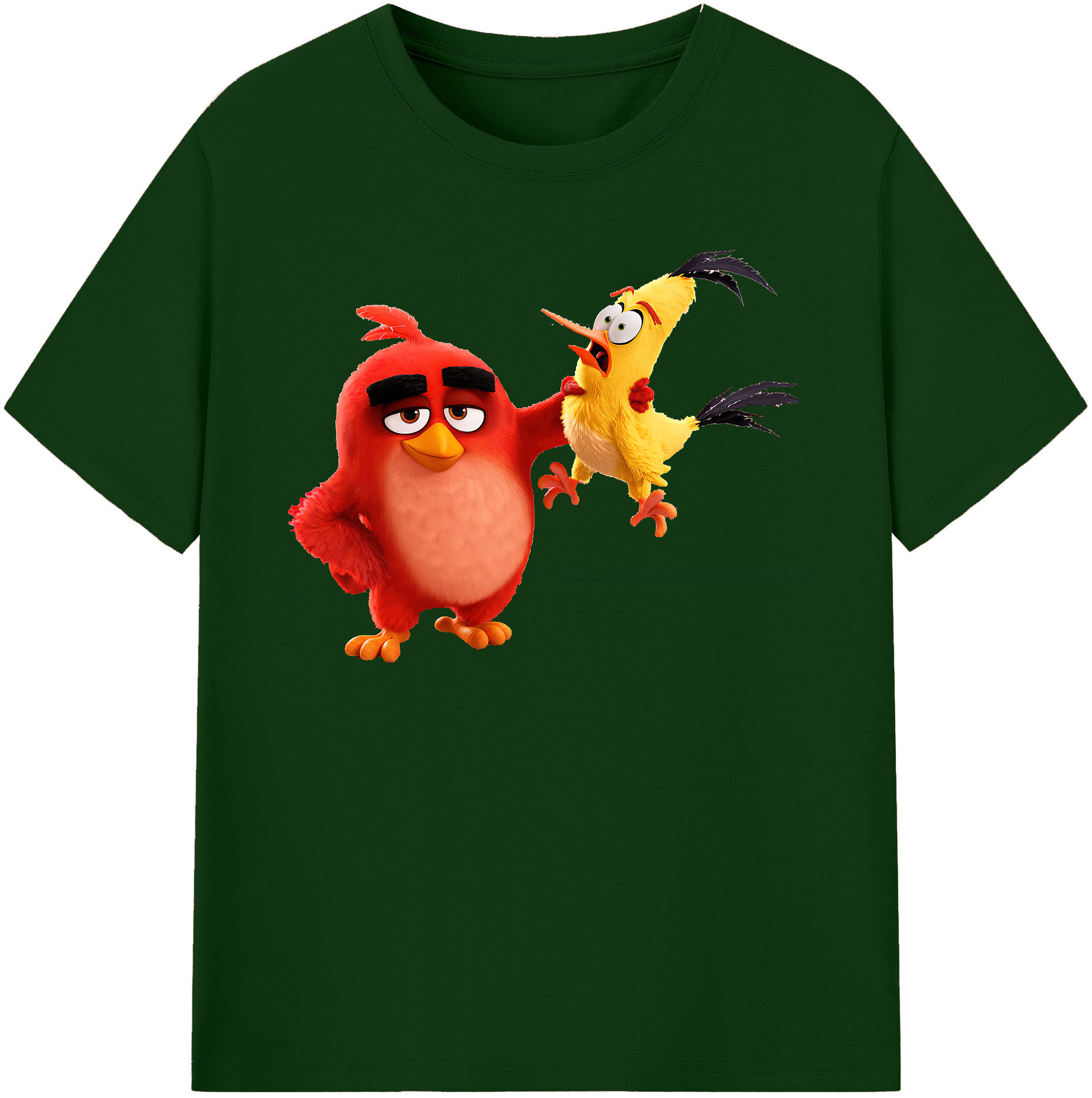 （画像用） Angry Birds アングリーバード 綿100％半袖Tシャツ（フロントプリント）